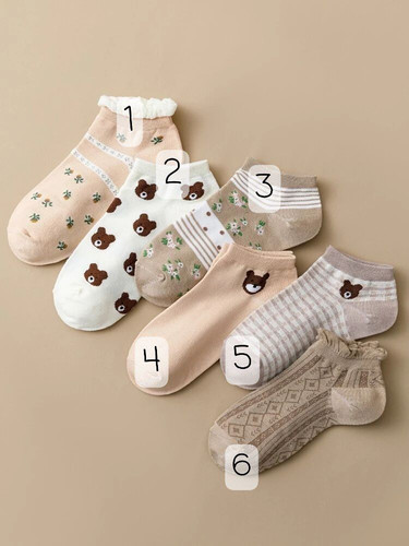 جوراب مچی طرح شکوفه